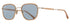 Mr. Leight - "PRICE S" 12K White Gold Accents in Topaz with Pure Blue Lenses