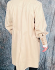 OBELISK - "NAPOLEON"  Melton Coat in Beige