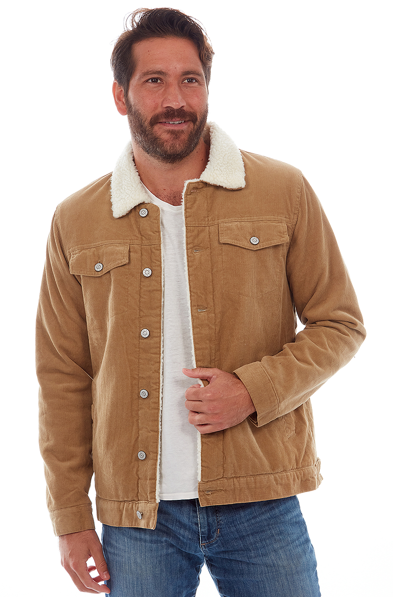 PX - &quot;KOLTON&quot; Corduroy Aviator Jacket in Khaki