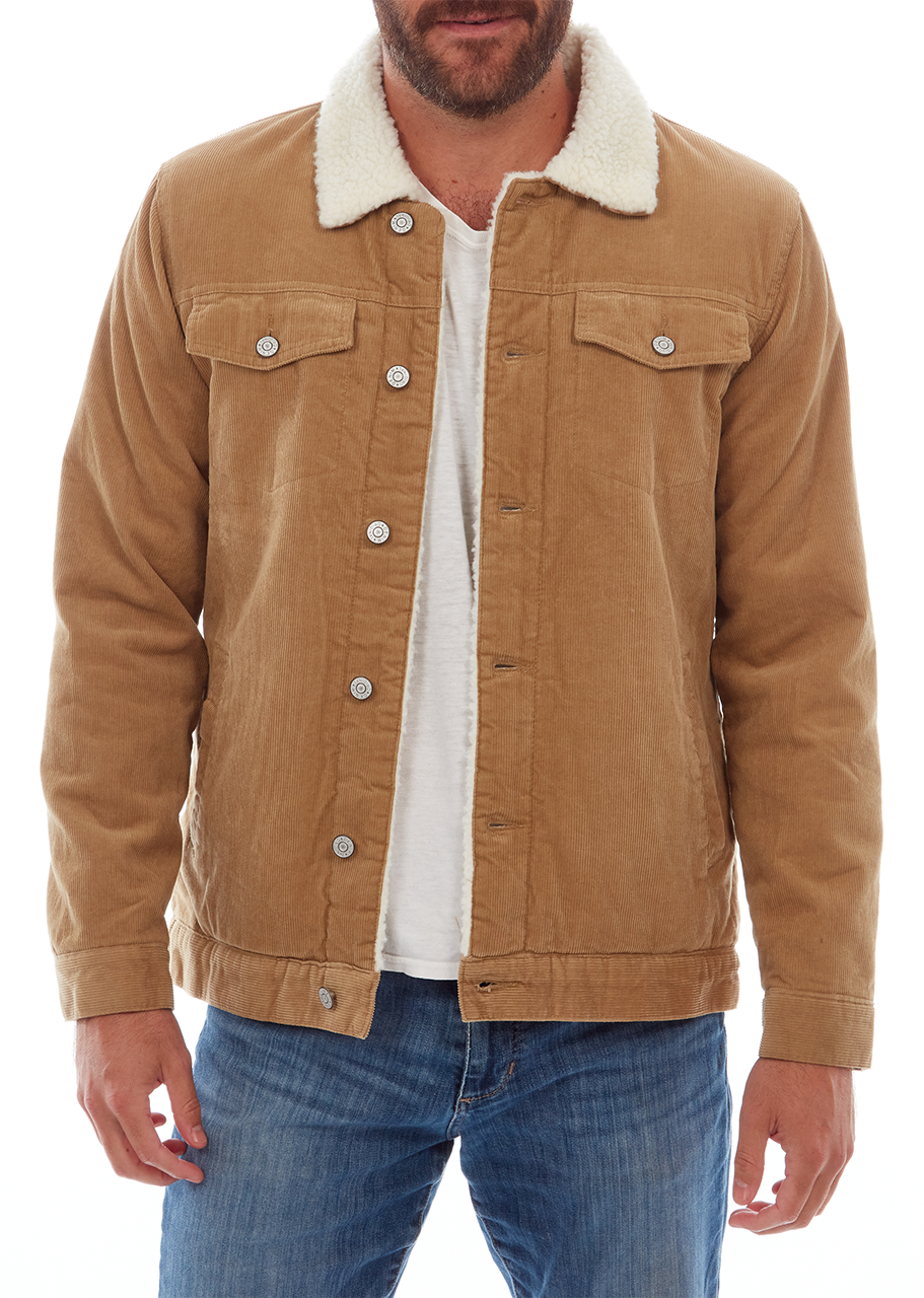 PX - &quot;KOLTON&quot; Corduroy Aviator Jacket in Khaki