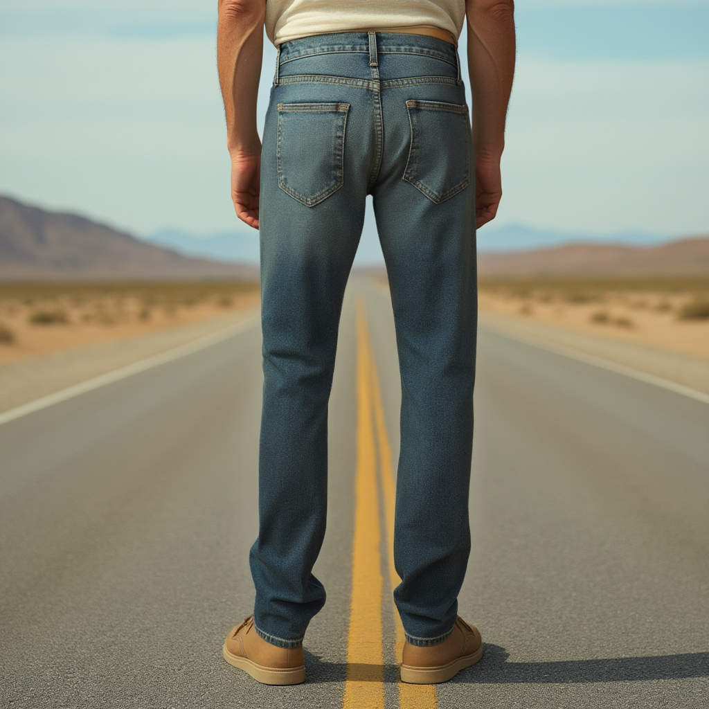 ROAD TO NOWHERE - "BOWIE" Japanese Denim Straight Leg in Berlin Blue