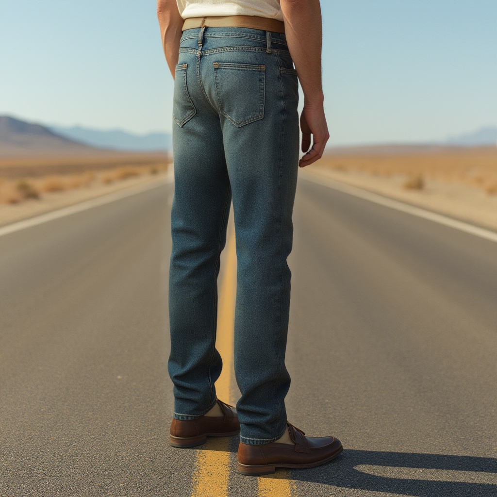 ROAD TO NOWHERE - "BOWIE" Japanese Denim Straight Leg in Berlin Blue