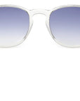 Tom Ford - "HOLT 2" Sunglasses in Shiny Grey Clear Frames and Gradient Blue Lenses