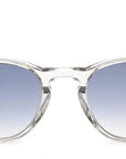 Tom Ford - "HOLT 2" Sunglasses in Shiny Grey Clear Frames and Gradient Blue Lenses
