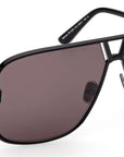 Tom Ford - "STAVROS" Sunglasses in Black Metal Frames with Smoke Lenses