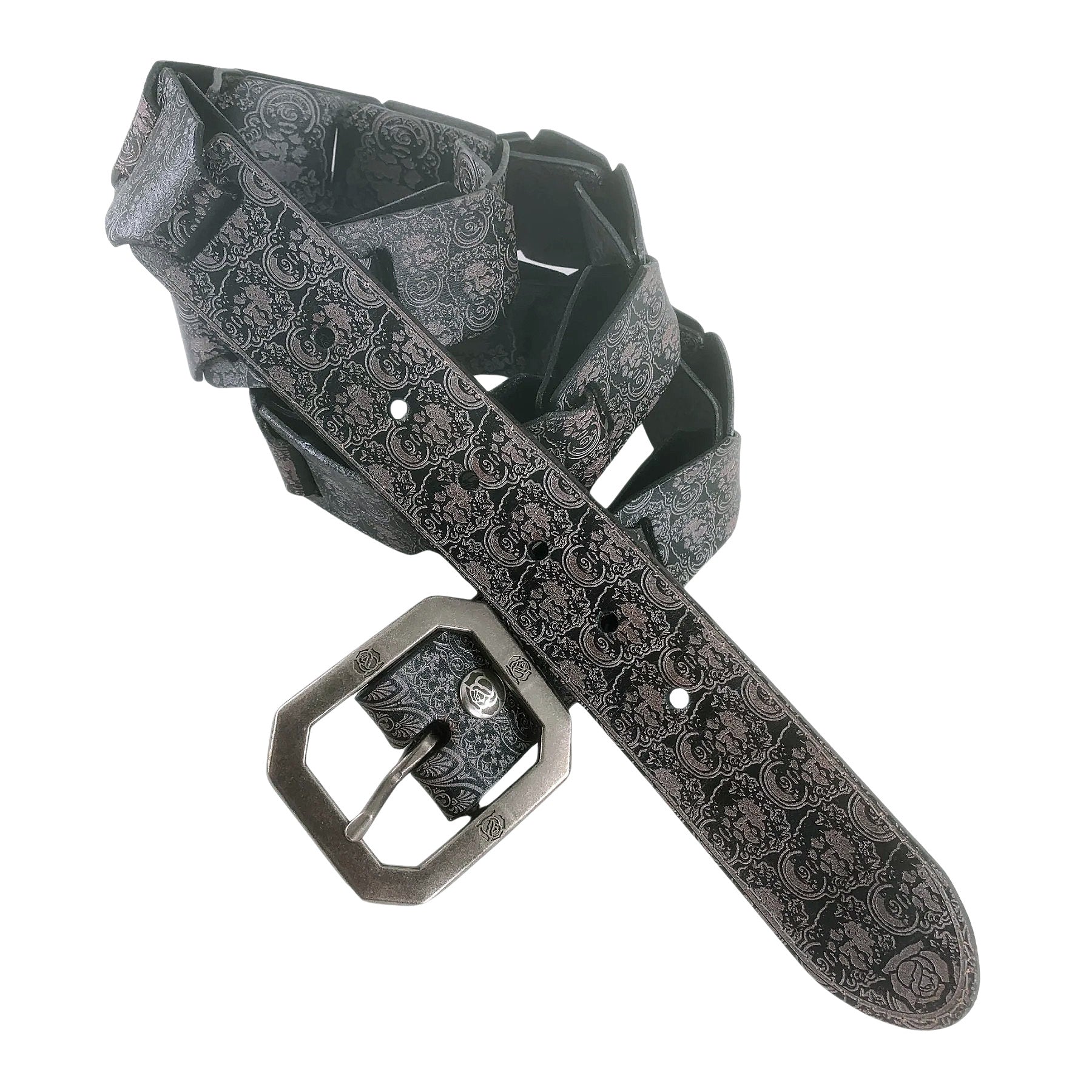 TODD BLOOM - &quot;KING OF LEON XVIX&quot; Reversable Belt in Black