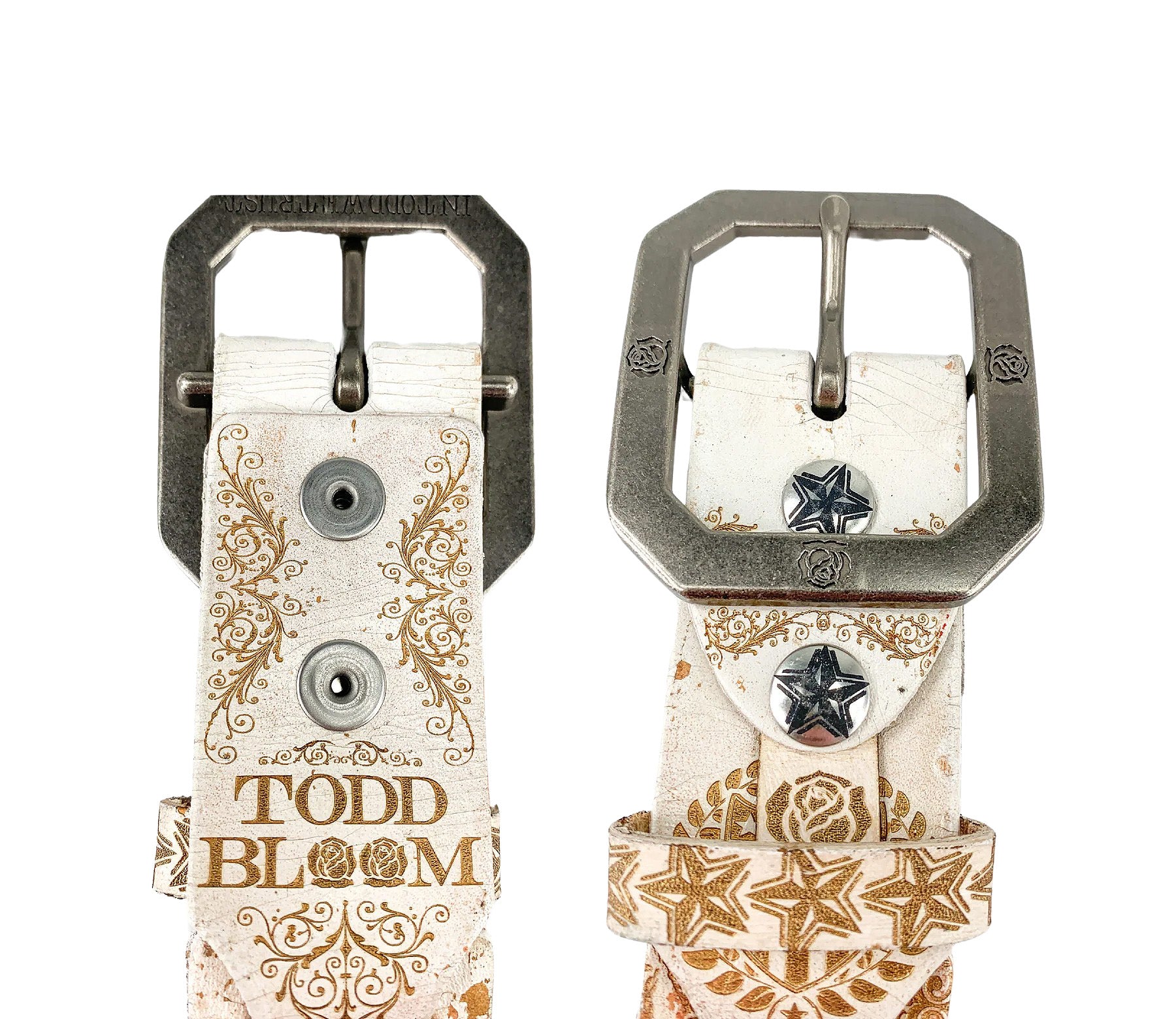 TODD BLOOM - &quot;STAR CREST&quot; Reversable Laser Etched Belt