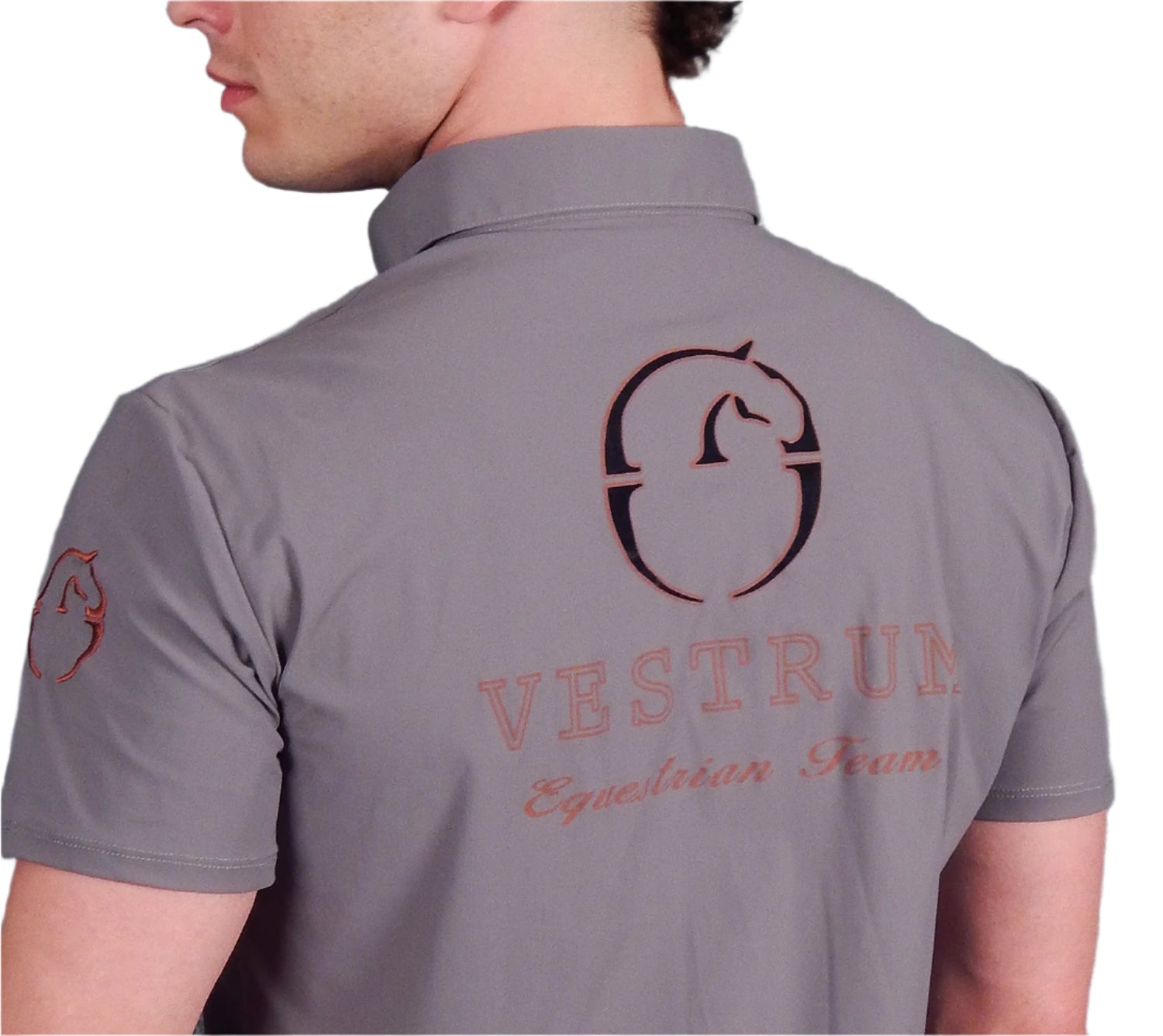 VESTRUM - &quot;ASTI&quot; S/S Shirt in Dark Grey and Copper Red