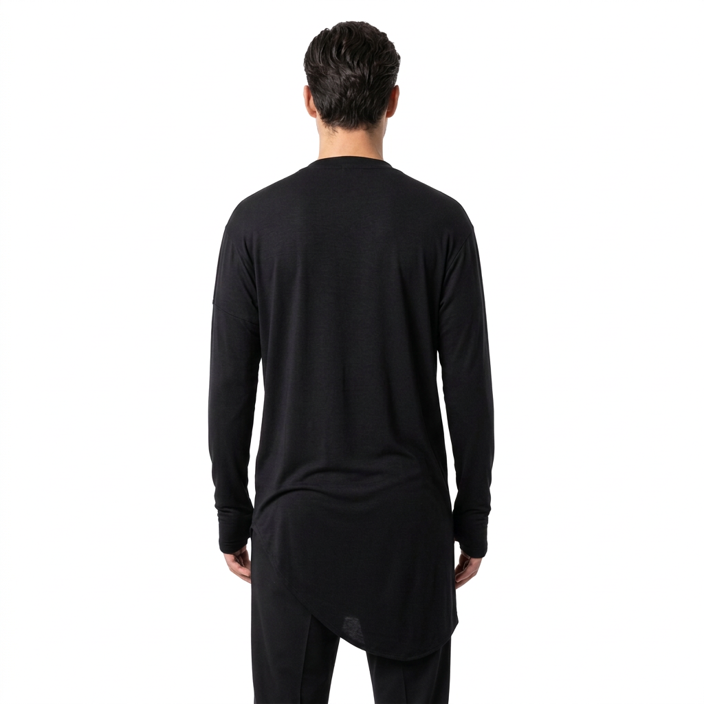 Back view with pure-white background