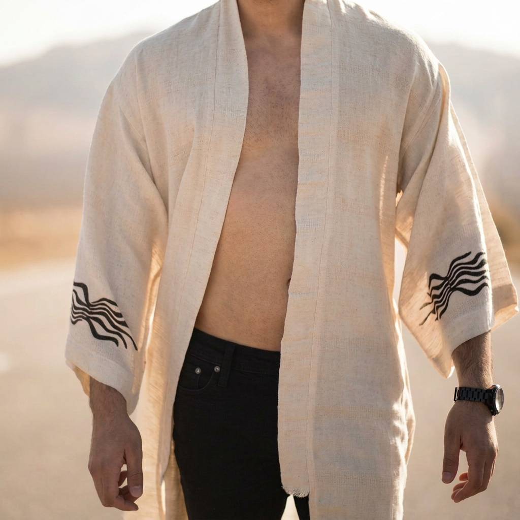 Brighter model and clothing, detail view
