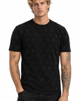 John Richmond – Corta Skull T-shirt in Black with Black Crystal Details