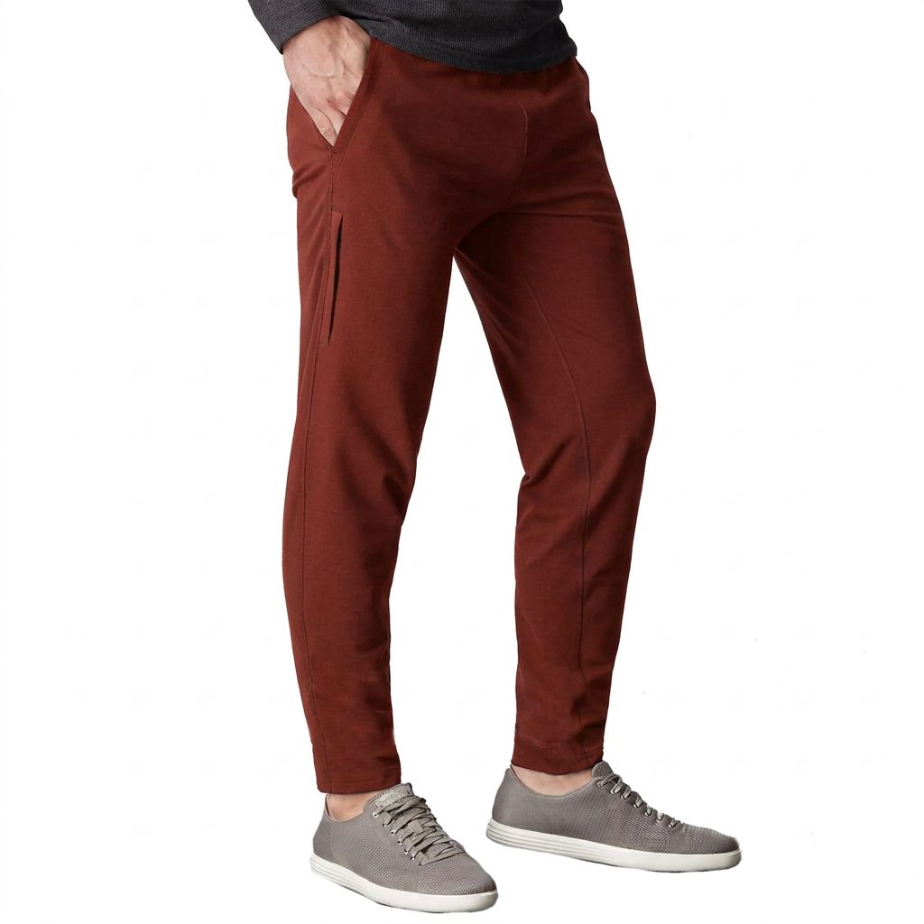 Crimson Heather sweatpants model correction