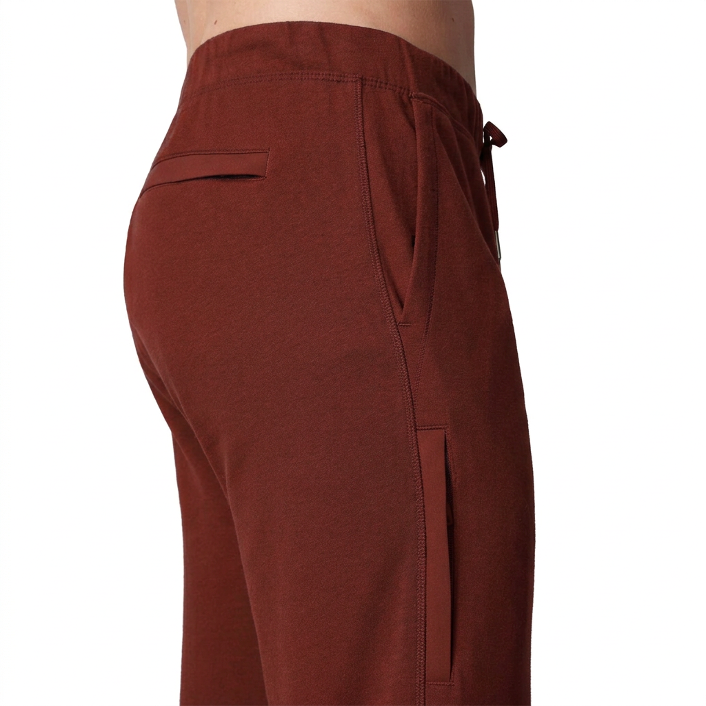 Crimson Heather sweatpants side correction