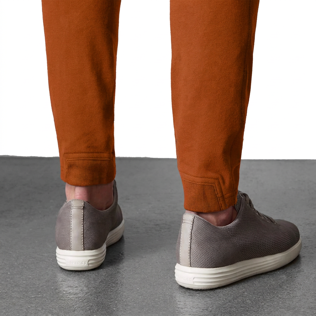 Mack Weldon ACE sweatpants in Rust, ribbed cuff detail