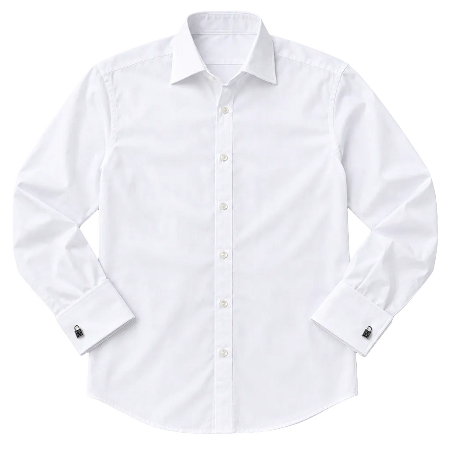 INGION white dress shirt flat-lay