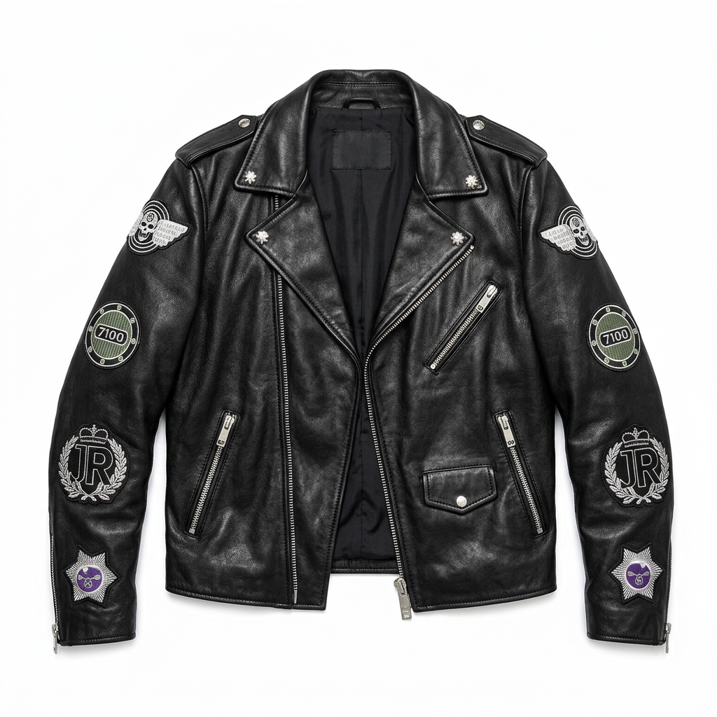 Jacket flat lay on a true-white background