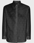 Men's John Richmond - "GOARA" Skull Embroidered Long Sleeved Shirt in Black