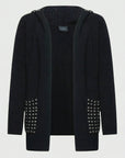 John Richmond - "CHARIX" Long Studded Cardigan in Black