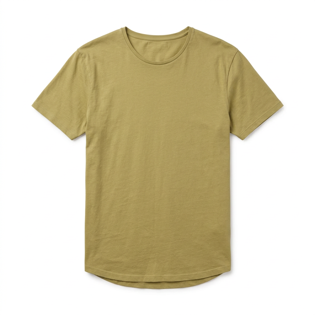Road to Nowhere Teresa organic cotton tee in Avocado, flat-lay