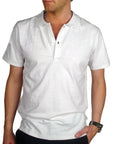 Men's ROYALTY by RAW-7 - "GRIFFIN" Polo with Silver Foil Accents in White