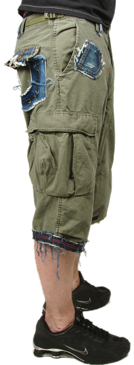 Men's KUNNA - "CARGO SHORTS" in Army Green