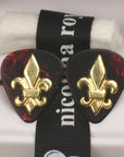 Nicolina Royale - "FLEUR DE LIS" Tortoise Shell Cuff Links