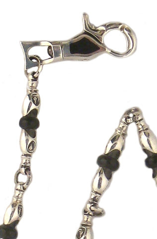 MARCOS - &quot;THE WALLET CHAIN&quot; with Black Ebony WOOD and STERLING SILVER