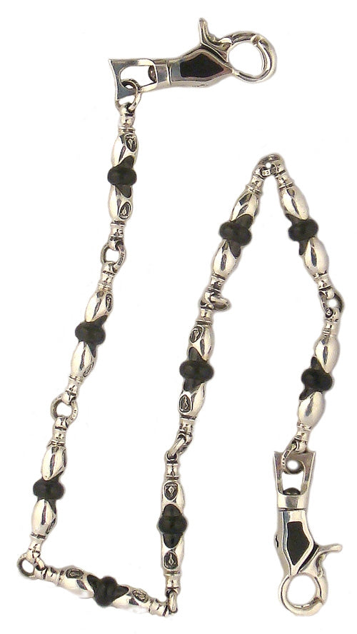MARCOS - &quot;THE WALLET CHAIN&quot; with Black Ebony WOOD and STERLING SILVER