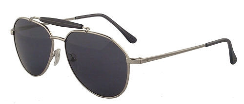 BERYLL - &quot;WAYNE&quot; Sunglasses with Silver Frames and Smoke Lenses