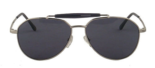 BERYLL - "WAYNE" Sunglasses with Silver Frames and Smoke Lenses