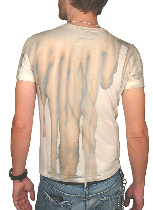 Men's John Richmond - "SANTO" Hand Dyed Embroidered T-Shirt