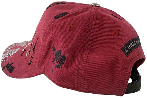 Kings of Glory - "LEO" Baseball Cap in Burgandy