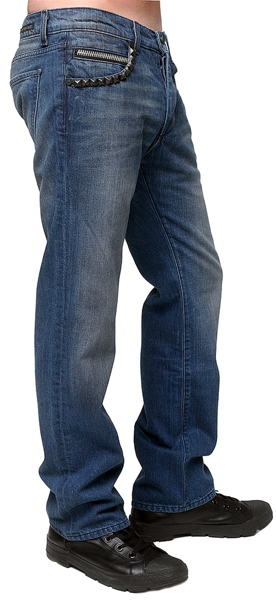 Men's ROCKSTAR sushi - "STUDDED" Straight Leg Jeans