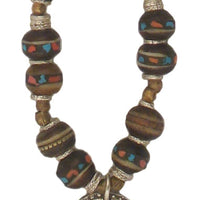 TOLTEC GYPSY - "BENIN" Burmese Coin and Prayer Bead Necklace