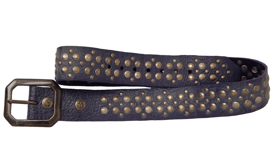 Red Monkey Design - "MATADOR" Studded Belt in Cobalt Blue