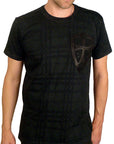 Men's DOCTRINE - "TARTAN" T-Shirt in Black