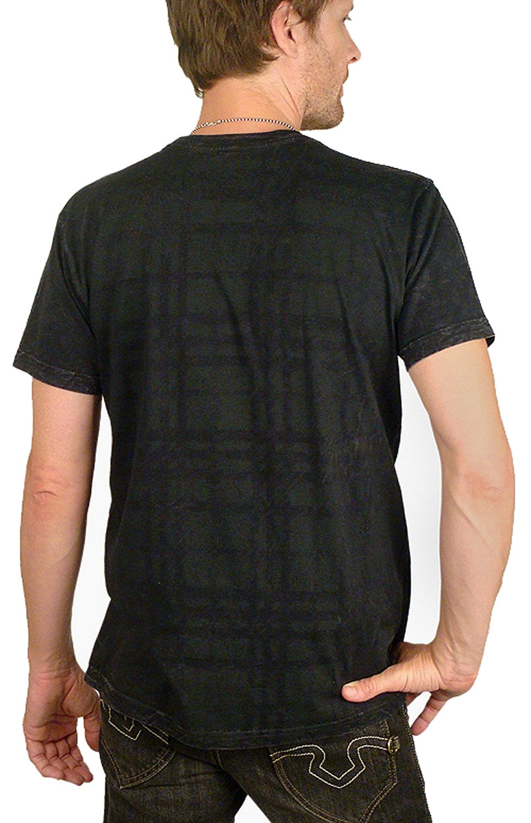 Men's DOCTRINE - "TARTAN" T-Shirt in Black