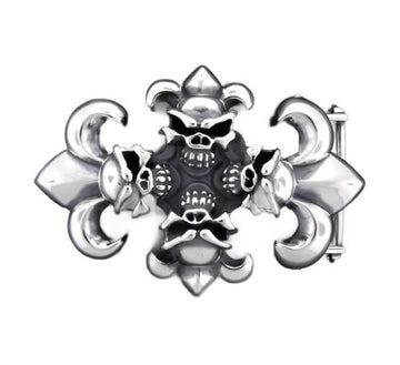 DOUBLE CROSS by Travis Walker - "SPEED CROSS" Belt Buckle in Sterling Silver