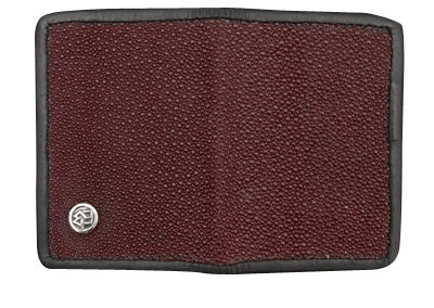 DOUBLE CROSS by Travis Walker - "STINGRAY CARD HOLDER" in Burgandy