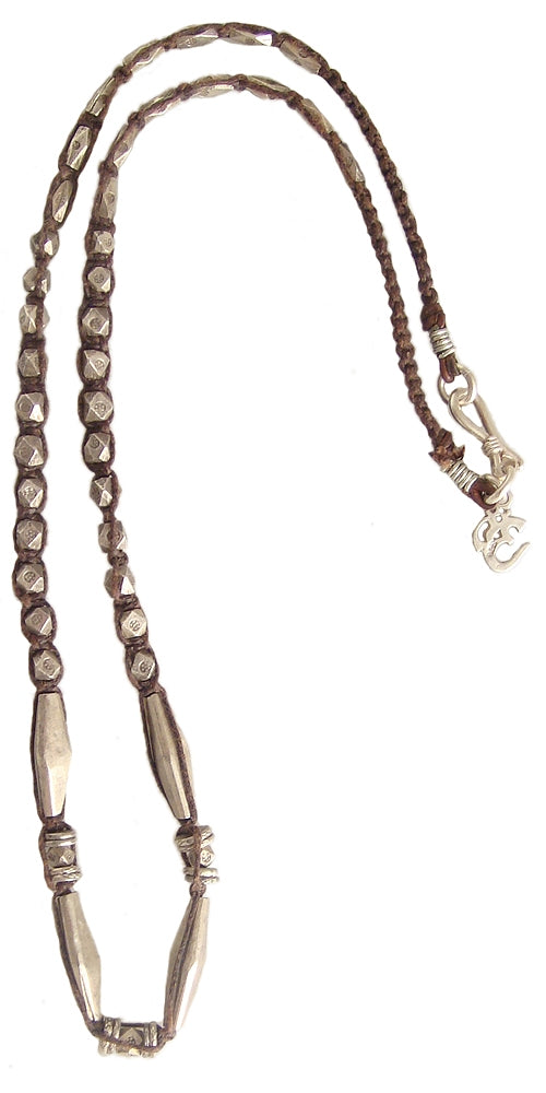 TOLTEC GYPSY - "AHKA HILLTRIBE" Sterling Silver Hand Beaded Necklace