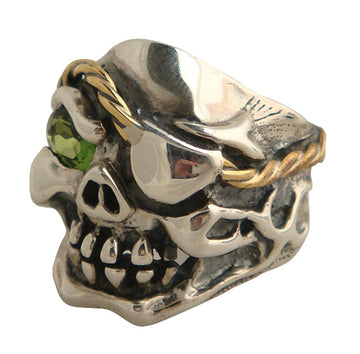 DOUBLE CROSS by Travis Walker - "PIRATE" Ring with Peridot Eye