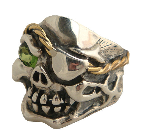 DOUBLE CROSS by Travis Walker - "PIRATE" Ring with Peridot Eye