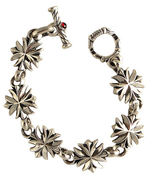 DOUBLE CROSS by Travis Walker - "VALOR CROSS" Sterling Silver Bracelet