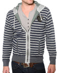 Men's RA-RE - "RASET" Stripped Hooded Sweater