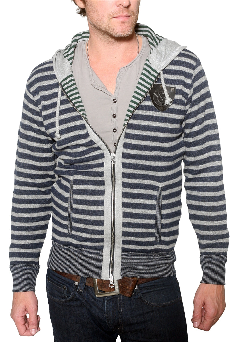 Men's RA-RE - "RASET" Stripped Hooded Sweater