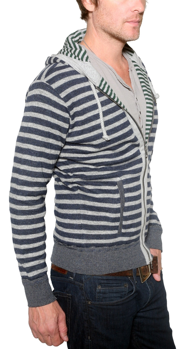Men&#39;s RA-RE - &quot;RASET&quot; Stripped Hooded Sweater
