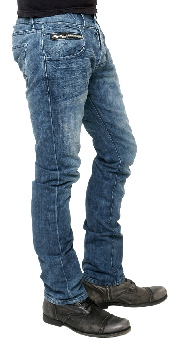 Men's ROCKSTAR sushi - "FENTON" Skinny Jeans in Light Wash