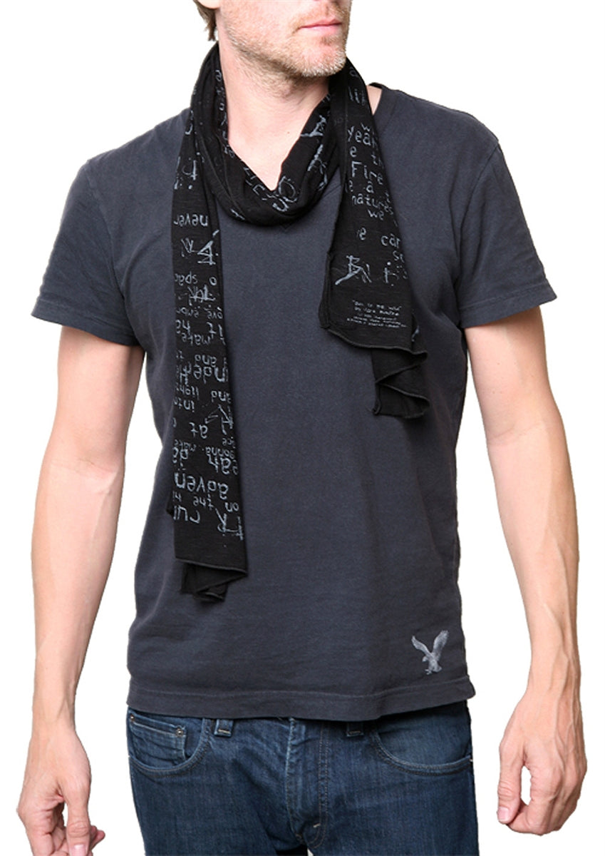 Lyric Culture - "BORN TO BE WILD" Steppenwolfe Inspired Scarf in Black