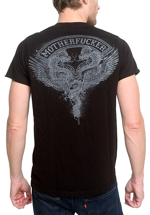 Men's JUNKER DESIGNS - "REBEL" V-Neck t-shirt in Black