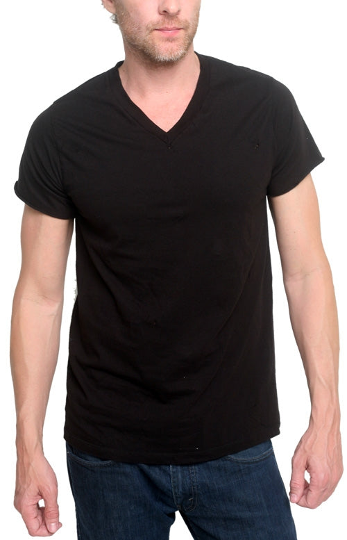 Men's JUNKER DESIGNS - "REBEL" V-Neck t-shirt in Black